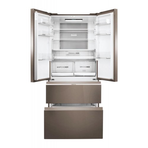 Haier FD 83 Serie 7 HB18FGSAAA fritstående køl/frys 539 l – sølv/titanium, franske døre
