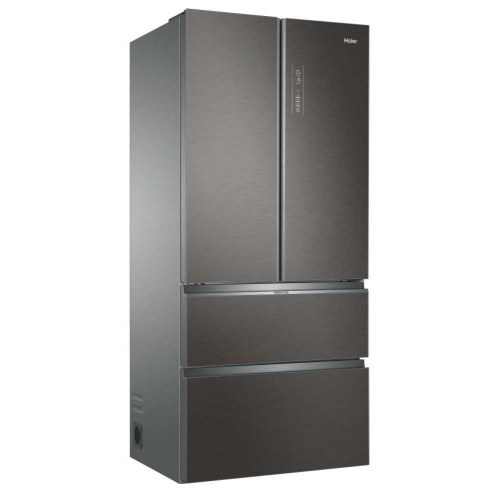 Haier FD 83 Serie 7 HB18FGSAAA fritstående køl/frys 539 l – sølv/titanium, franske døre