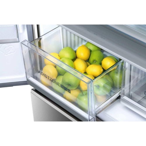 Haier FD 83 Serie 7 HB18FGSAAA fritstående køl/frys 539 l – sølv/titanium, franske døre