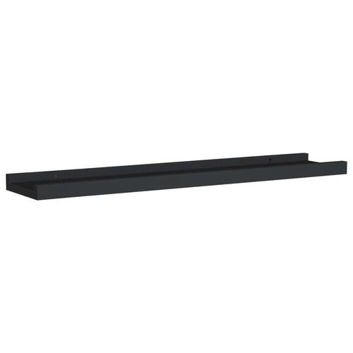 Billedhylder 2 stk. 60x9x3 cm MDF sort
