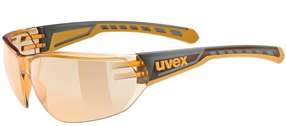 uvex Equate cykelbriller - Smoke/Orange, UV400 billede