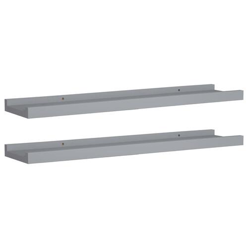 Gallerihylder 2 stk. 60x9x3 cm MDF grå