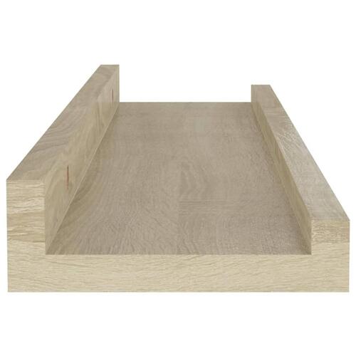 Væghylder 2 stk. 40x9x3 cm sonoma-eg