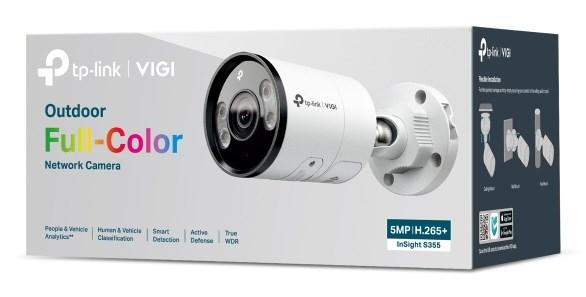 TP-Link VIGI Insight S355 5 MP udendørs bullet IP-kamera – 6 mm, PoE, IP67 billede