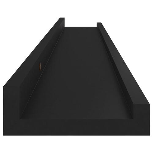 Væghylder 4 stk. 80x9x3 cm sort