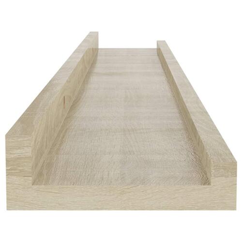 Væghylder 2 stk. 60x9x3 cm sonoma-eg