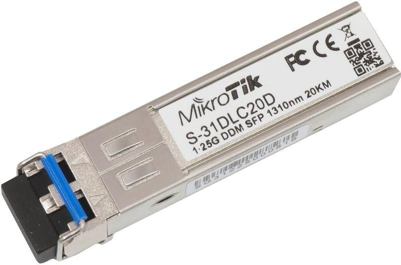 MikroTik S-31DLC20D SFP transceivermodul – 1,25 G, 1310 nm, LC, 20 km billede