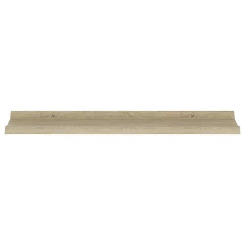 Væghylder 2 stk. 80x9x3 cm sonoma-eg