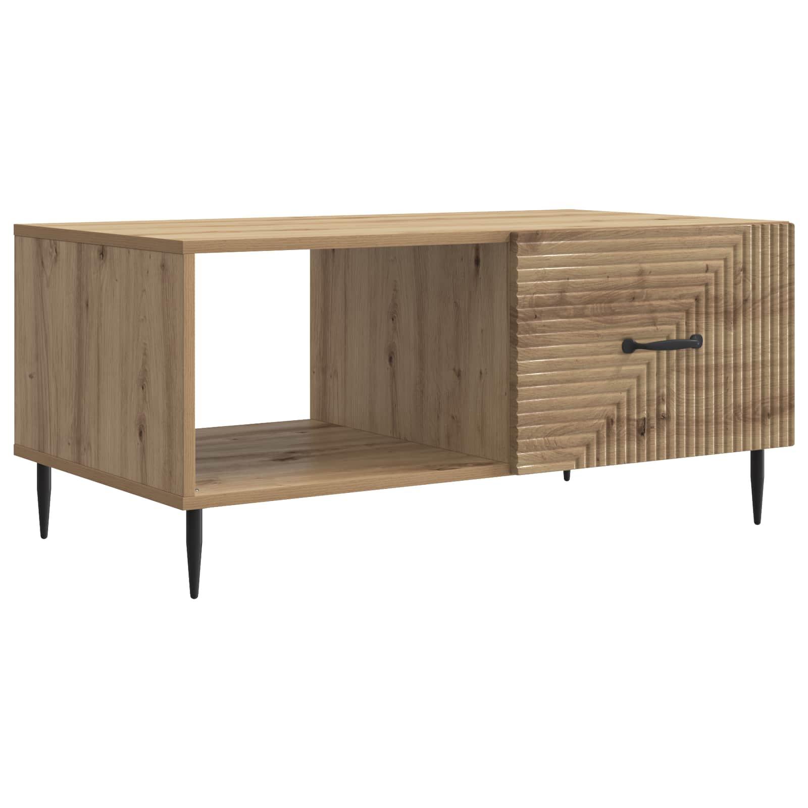 Sofabord Artisan-eg 90 x 50 x 40 cm Konstrueret træ billede