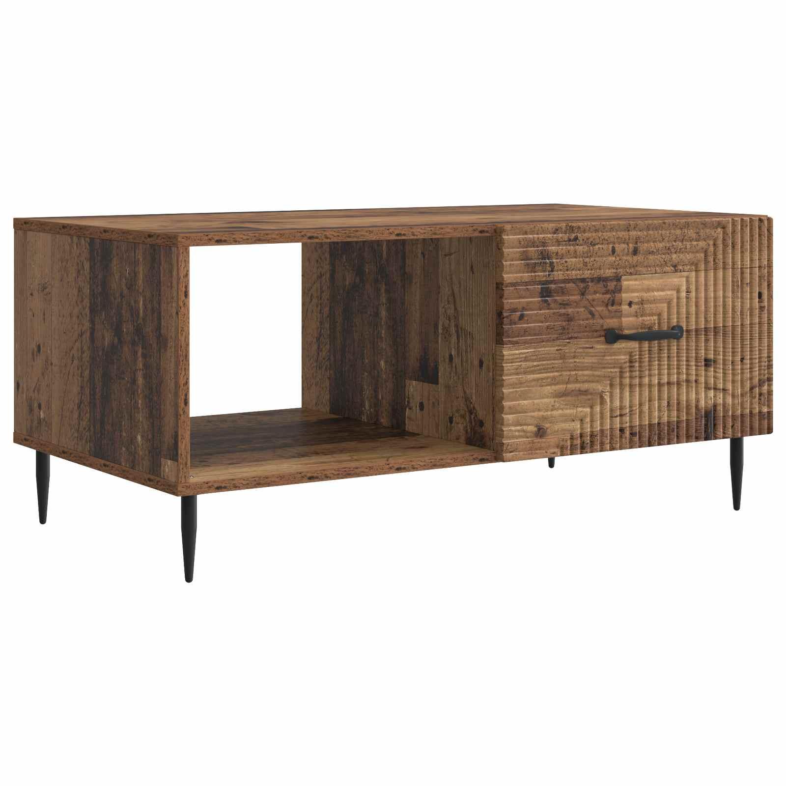 Sofabord Gammelt træ 90 x 50 x 40 cm Konstrueret træ billede