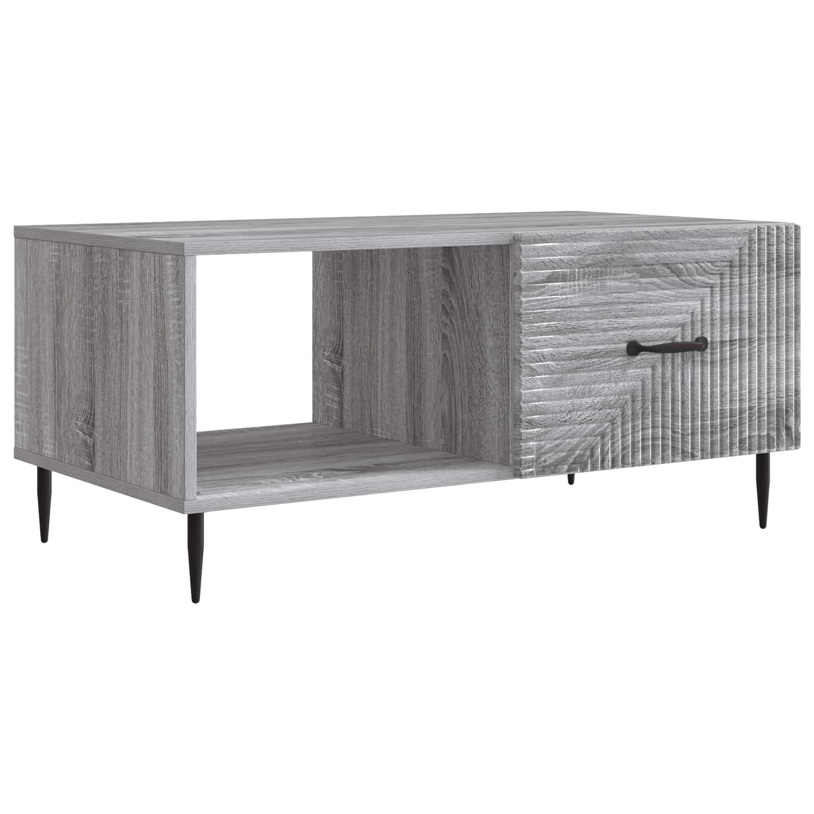 Sofabord Grå sonoma-eg 90 x 50 x 40 cm Konstrueret træ billede