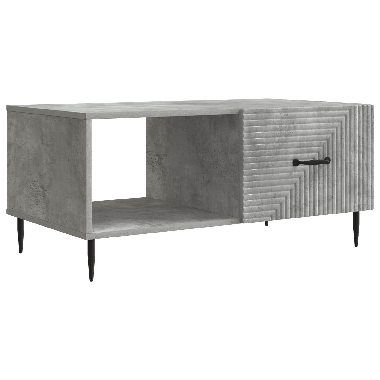 Sofabord Betongrå 90 x 50 x 40 cm Konstrueret træ billede