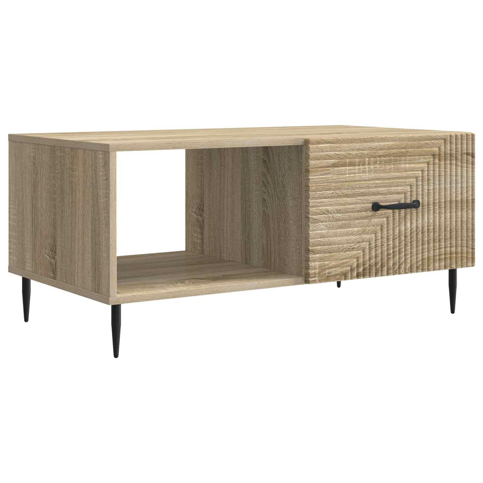 Sofabord Sonoma-eg 90 x 50 x 40 cm Konstrueret træ billede