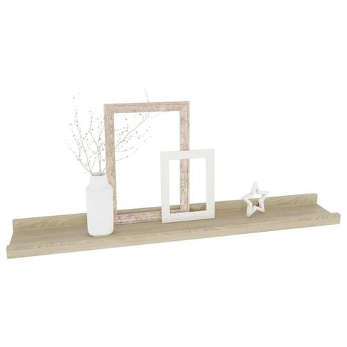 Væghylder 4 stk. 60x9x3 cm sonoma-eg