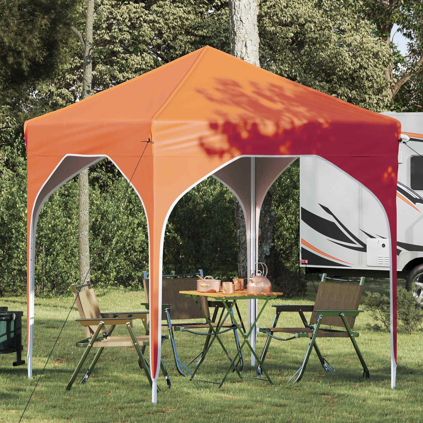 Pop-up Festtelt 194 x 194 x 245 cm Orange billede