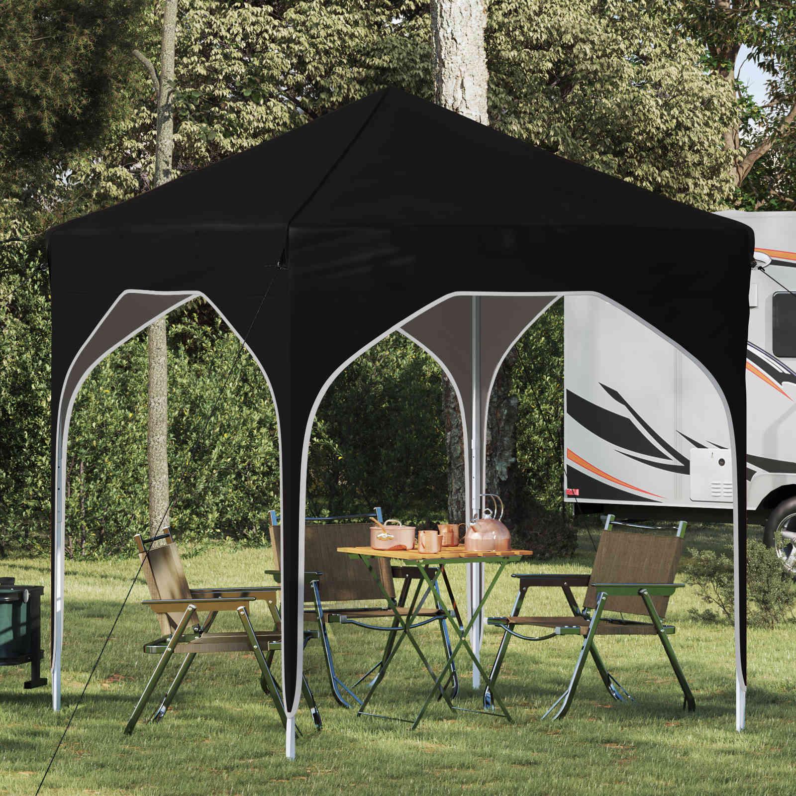 Pop-up Festtelt 194 x 194 x 245 cm Sort billede