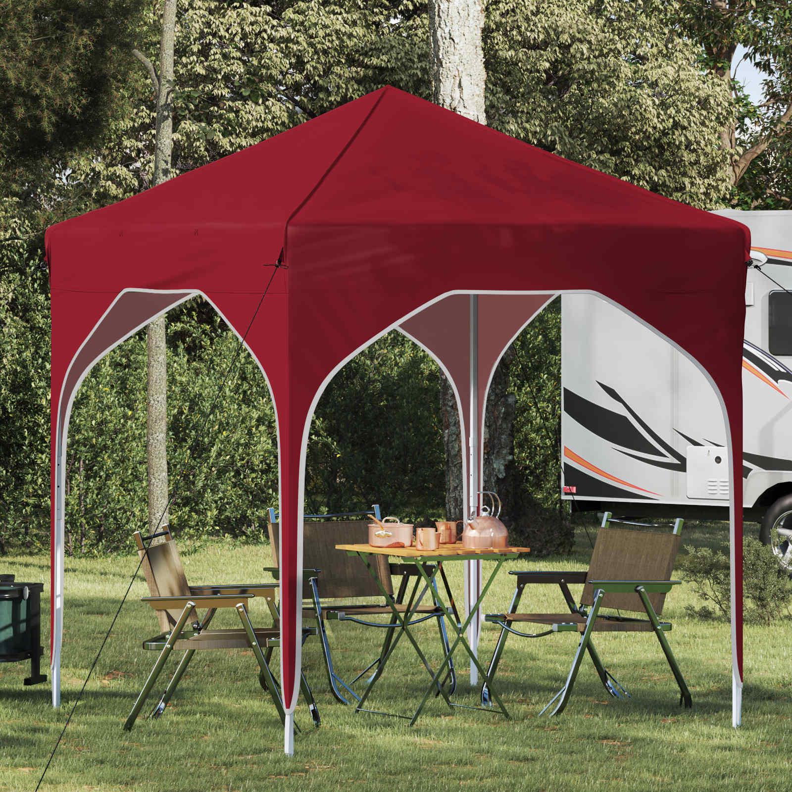 Pop-up Festtelt 194 x 194 x 245 cm Bordeaux billede