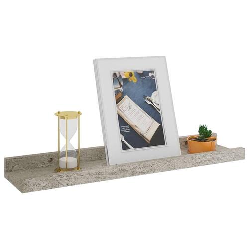 Væghylder 2 stk. 40x9x3 cm betongrå