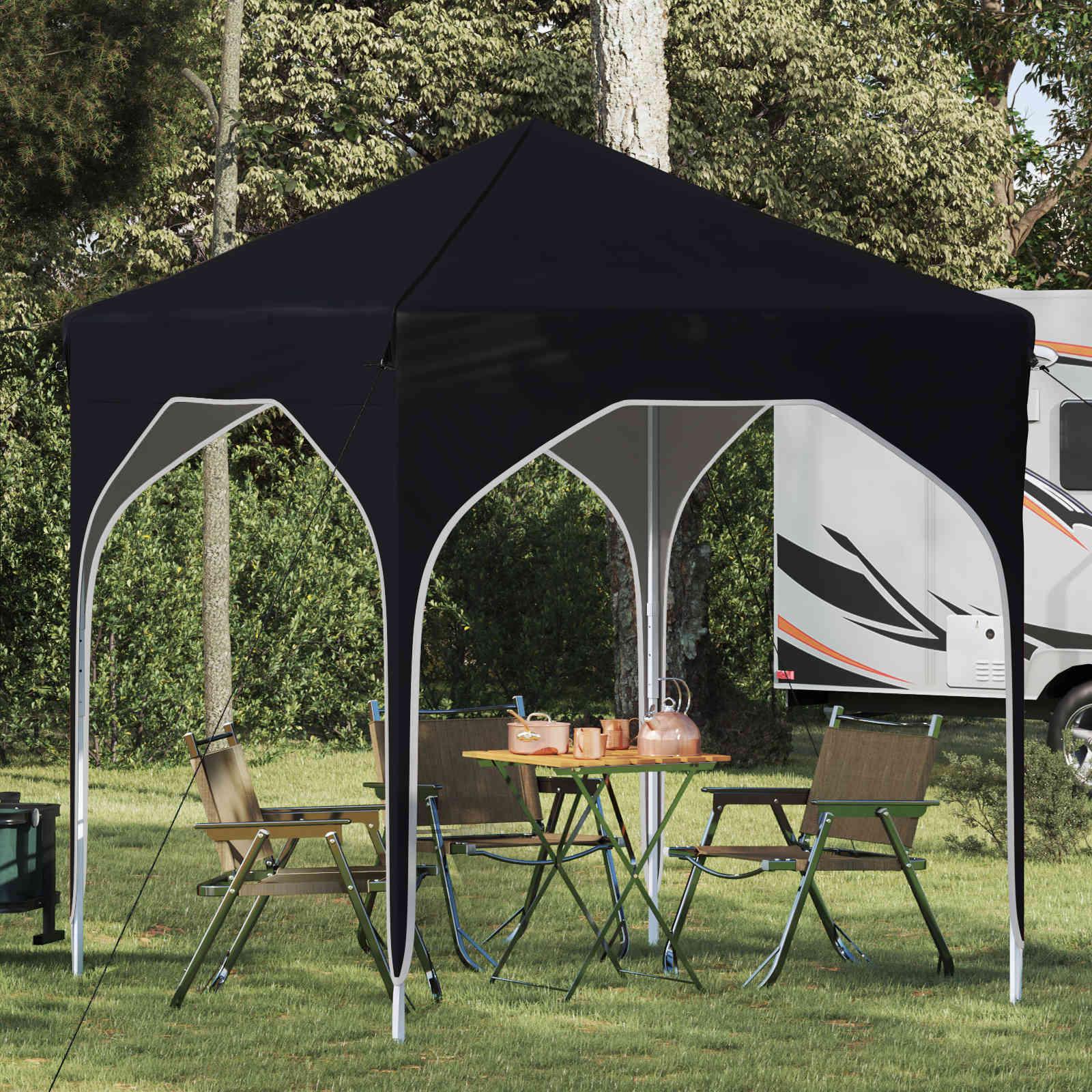 Pop-up Festtelt 194 x 194 x 245 cm Antracit billede