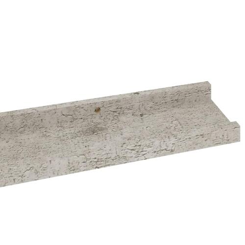Væghylder 2 stk. 80x9x3 cm betongrå