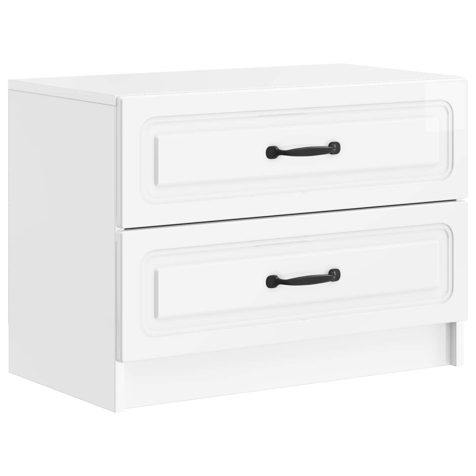 Natskab Hvid højglans 62 x 34,5 x 44,5 cm Konstrueret træ billede