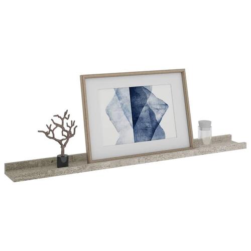 Væghylder 4 stk. 80x9x3 cm betongrå