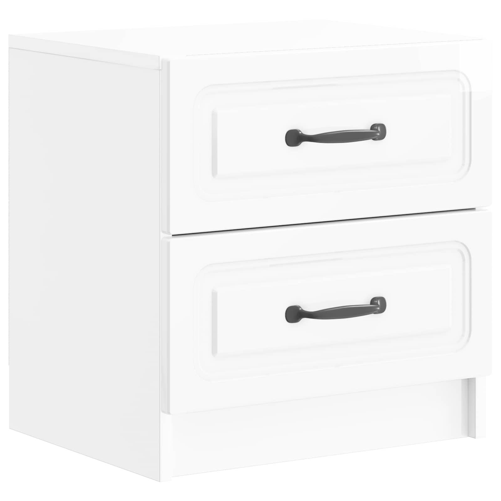 Natskab Hvid højglans 43 x 34,5 x 44,5 cm Konstrueret træ billede