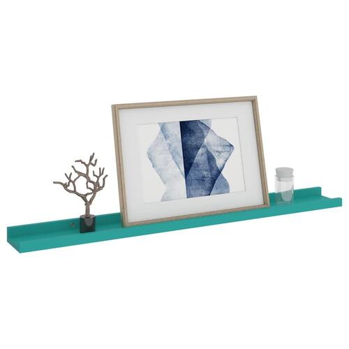 Væghylder 2 stk. 80x9x3 cm blå