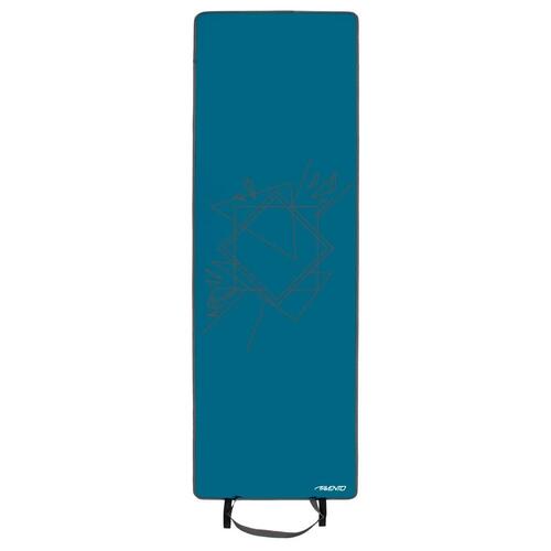 yogamåtte med print neopren blå og grå