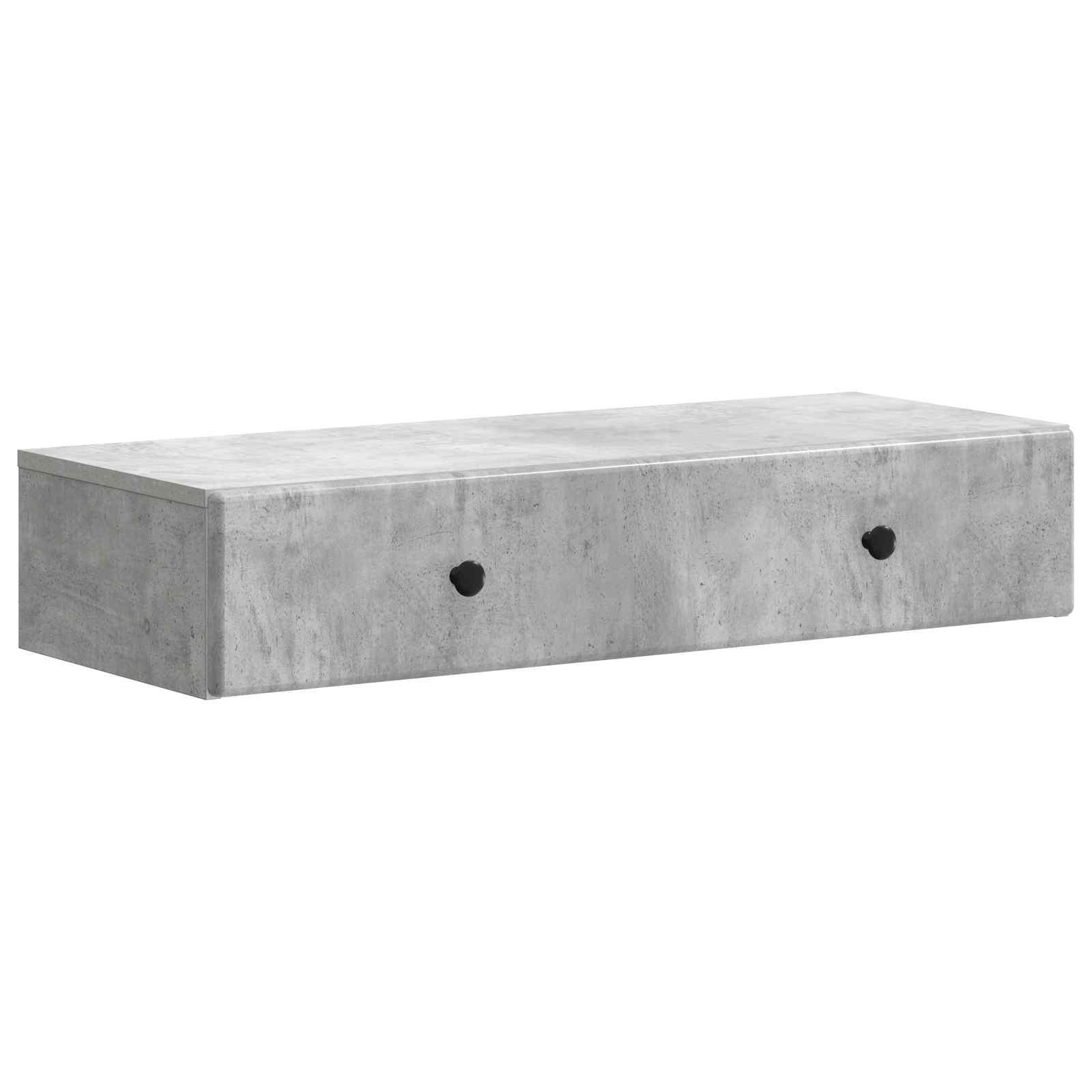 Væghængt Sideskab Betongrå 87,5 x 34,5 x 17 cm Konstrueret træ billede