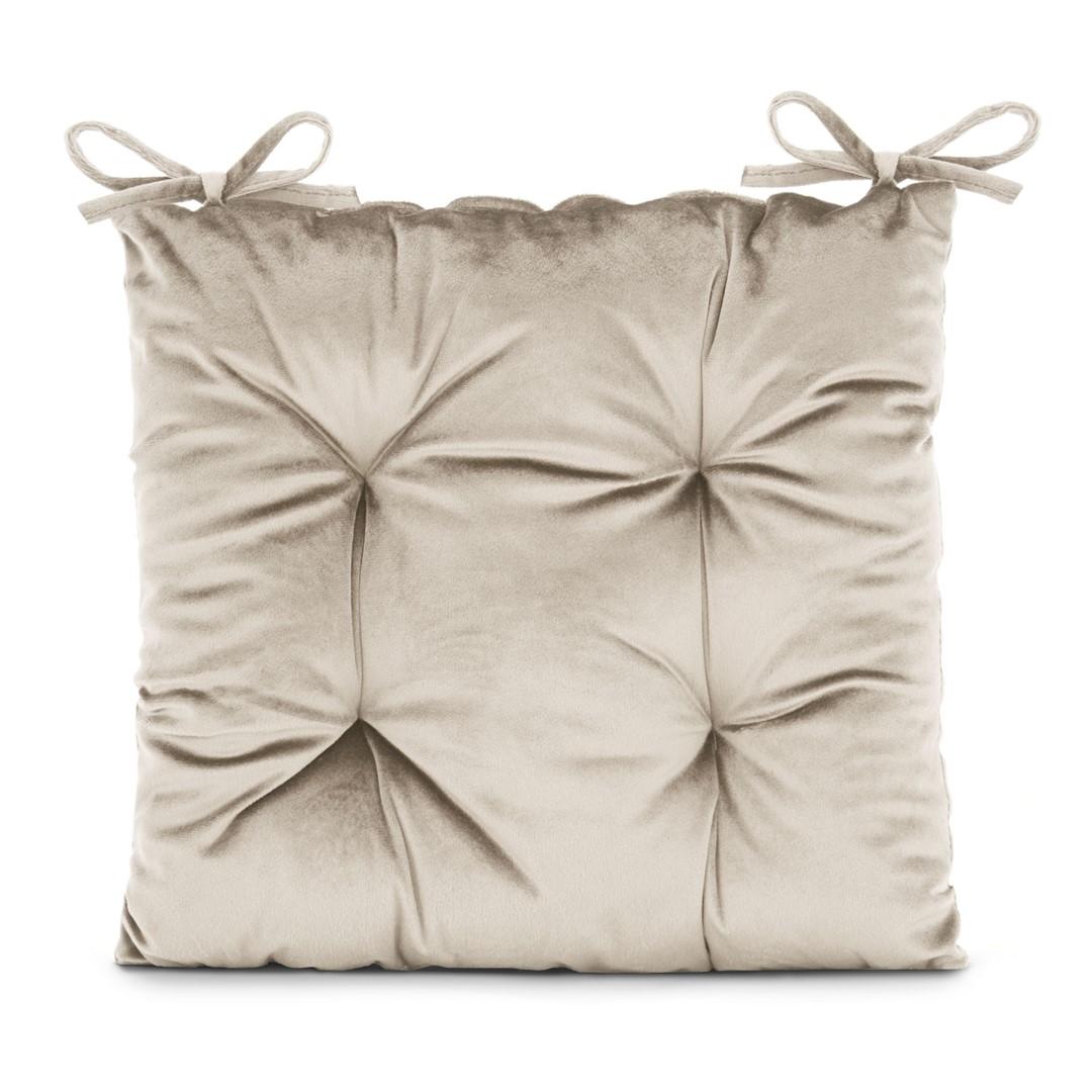 Stolehynde 40×40 cm - Aleksa cremefarvet, glamour, indendørs billede