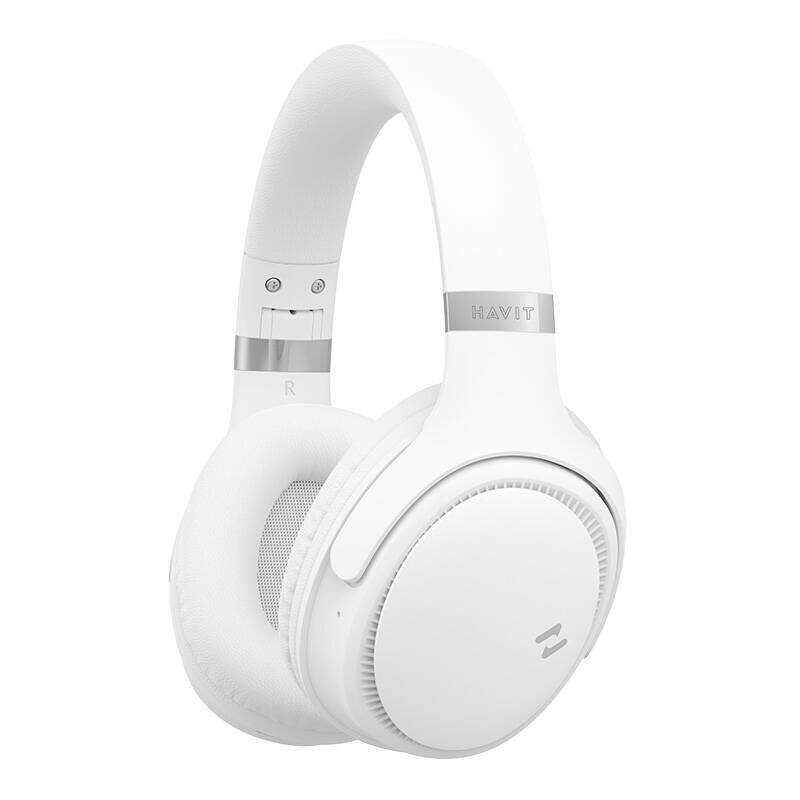 Havit H630BT trådløse Bluetooth over‑ear høretelefoner – hvid billede