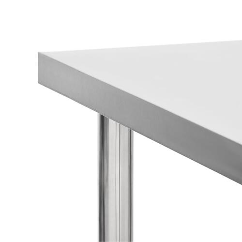 Arbejdsbord med hjul til køkken 100x45x85 cm rustfrit stål