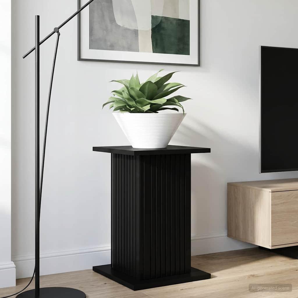 Planteholder i sort konstrueret træ - 30,5 × 30 × 43 cm