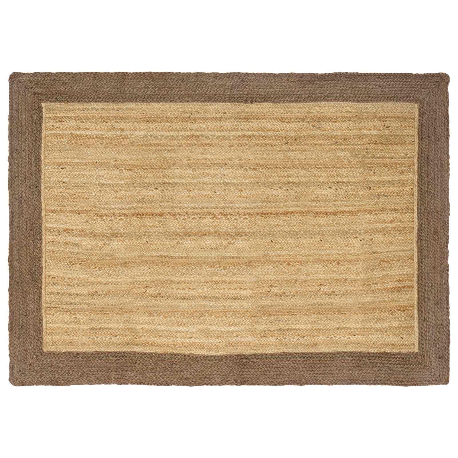 Områdetæpper Rektangulær Naturlig og grå 120 x 170 cm Jute billede