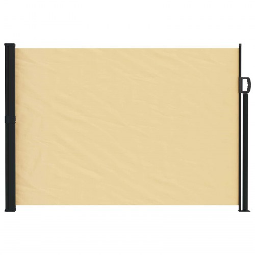 Udtrækkelig side-markise - sandfarvet 600 × 120 cm i polyester