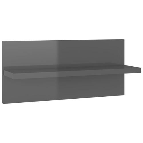 Væghylder 2 stk. 40x11,5x18 cm grå højglans