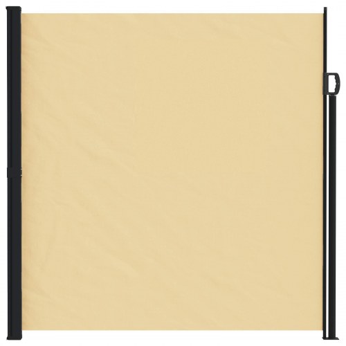 Udtrækkelig side-markise - sandfarvet 500 × 200 cm i polyester