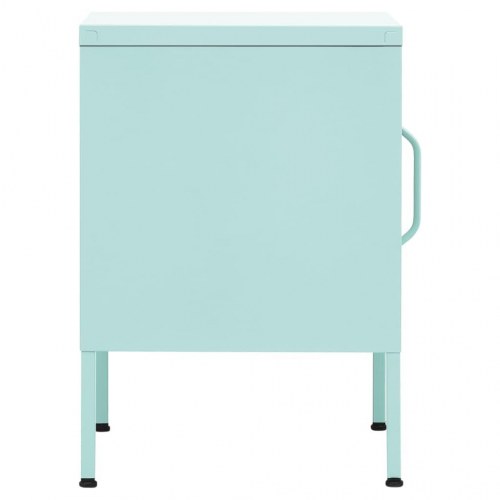 Natbord i stål 35×35×51 cm - mintgrøn med lås