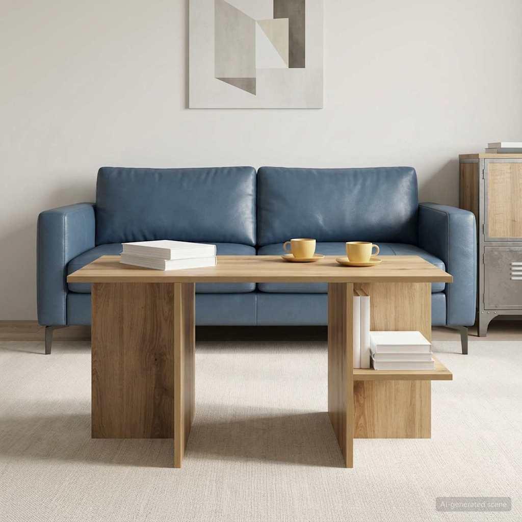 Sofabord Artisan-eg 87 x 50 x 45 cm Konstrueret træ billede