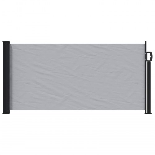 Udtrækkelig side-markise - grå 500 × 100 cm, polyester