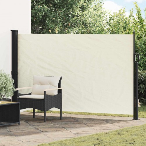 Udtrækkelig sidemarkise - creme 300 × 170 cm i polyester