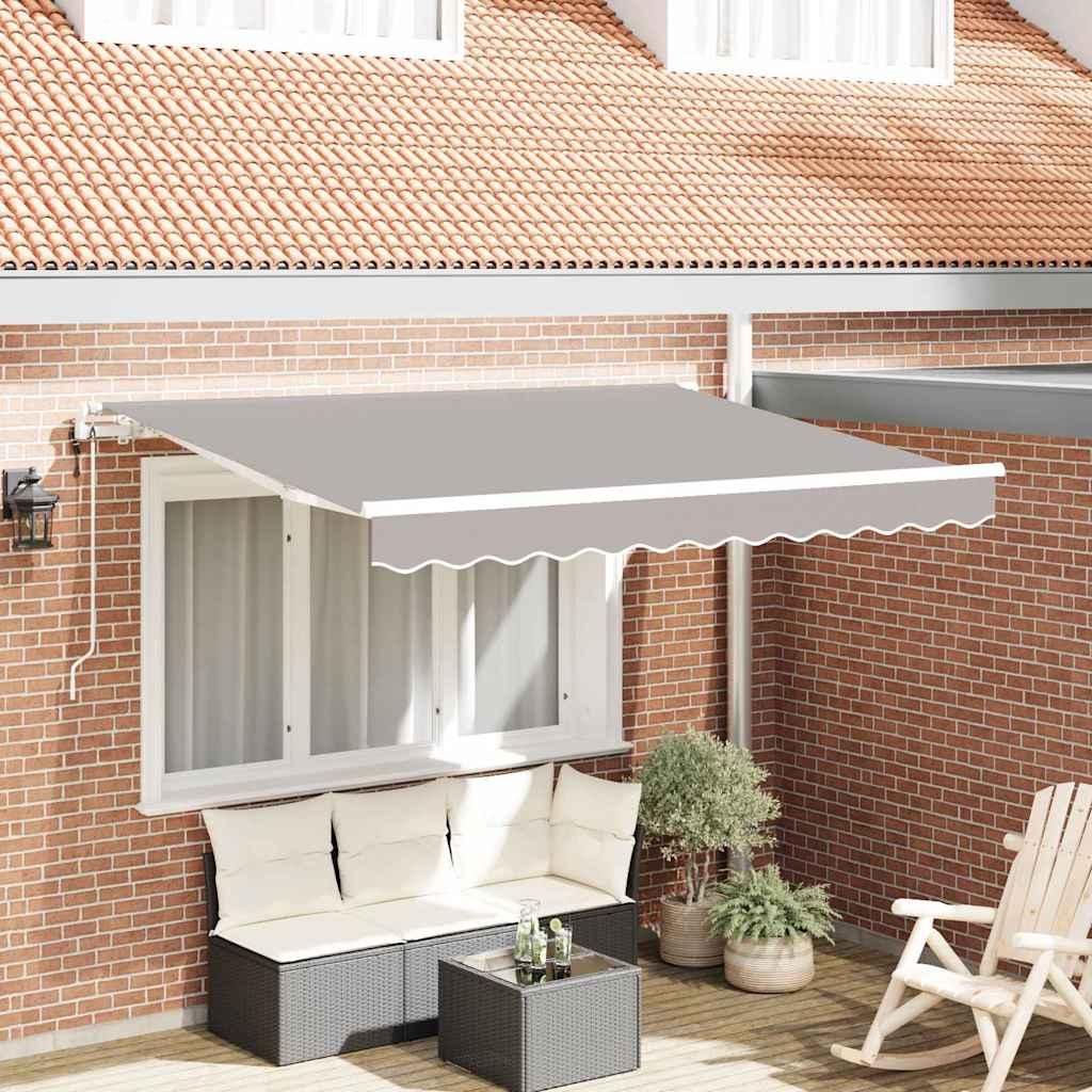 Udtrækkelig Markise Lysegrå 250 x 200 cm Stof billede