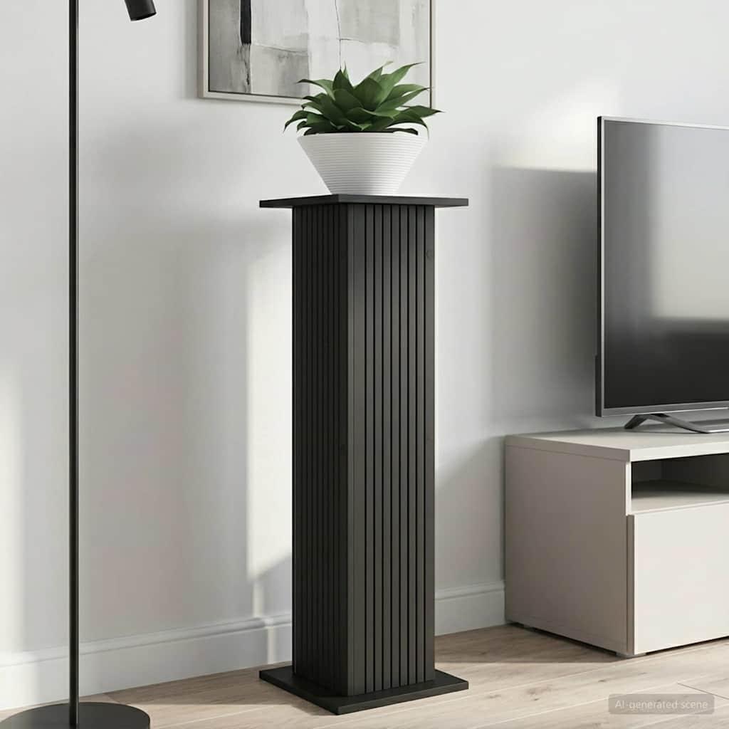 Planteholder 2 stk Sort 30,5 x 30 x 100,5 cm Konstrueret træ billede