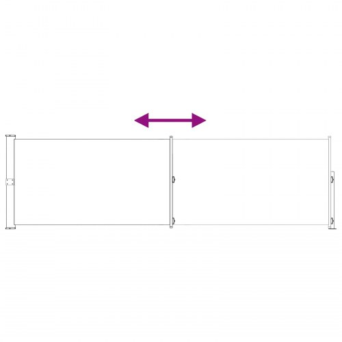 Udtrækkelig sidemarkise - gråbrun 300 × 120 cm i polyester