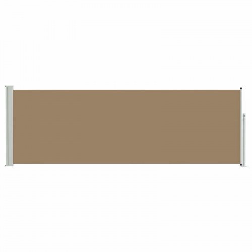 Udtrækkelig sidemarkise - gråbrun 300 × 100 cm i polyester