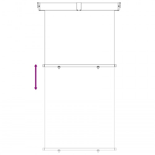 Balkonsideskærm 160 x 250 cm - gråbrun