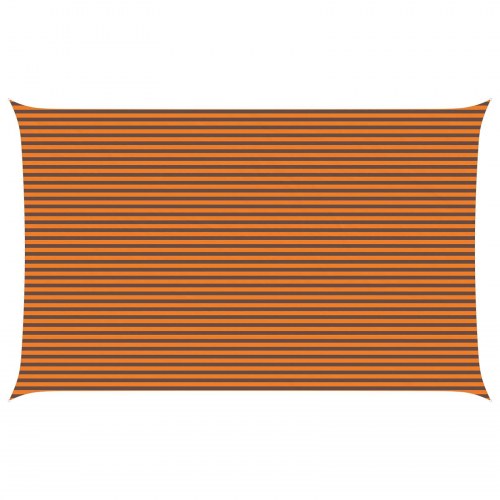 Solsejl 8 × 5 m - orange/brun, rektangulært polyester oxford