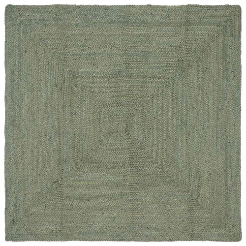 Områdetæppe i jute - rektangulær 120 × 120 cm, olivengrøn