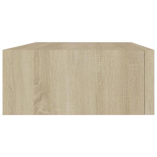 Væghylde med skuffe 40x23,5x10 cm MDF egetræsfarvet